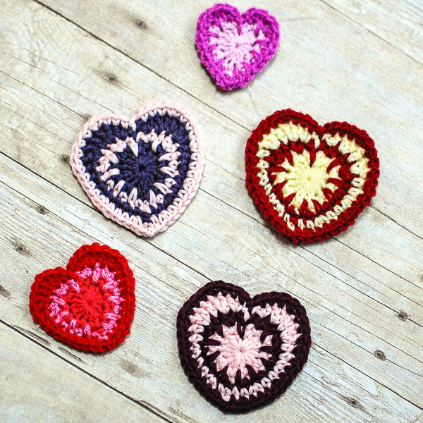 Spike Stitch Crochet Heart Pattern