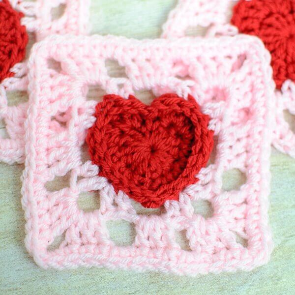heart granny square crochet pattern
