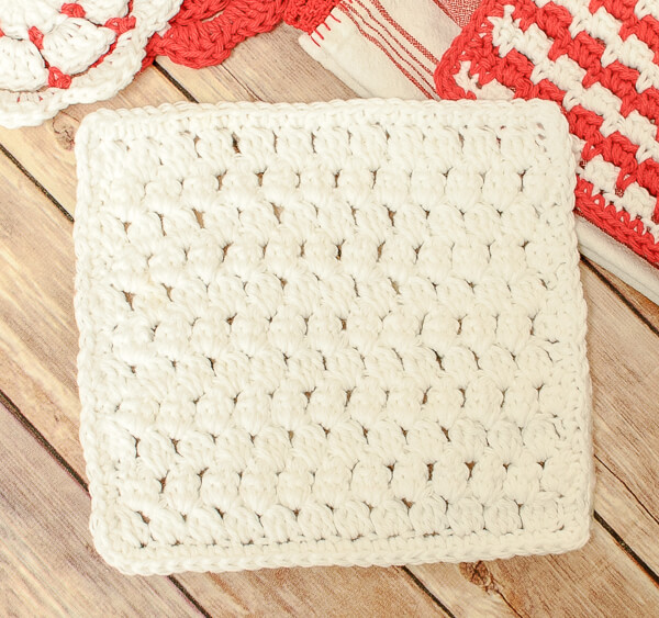 Cluster Stitch Crochet Dishcloth Pattern