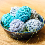 Upcycled Fabric Crochet Easter Eggs pattern
