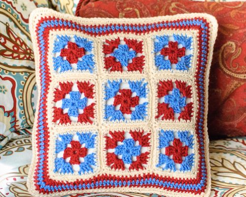 Granny Crochet Pillow Patterns Granny square pillow (6 of 7)