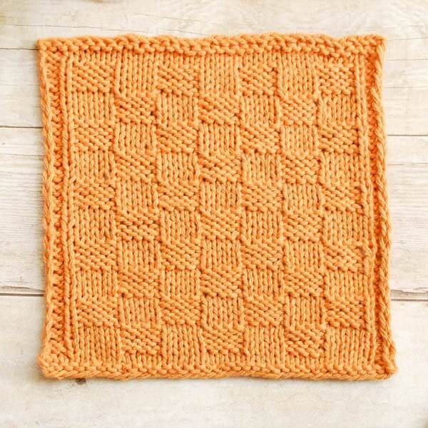 Basket Weave Knit Dishcloth Pattern - Petals to Picots
