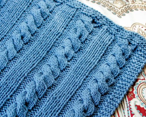 Cables and Columns Free Knit Blanket Pattern knit cable afghan (1 of 3)