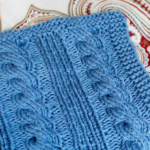 Cables and Columns Free Knit Blanket Pattern - Petals to ...