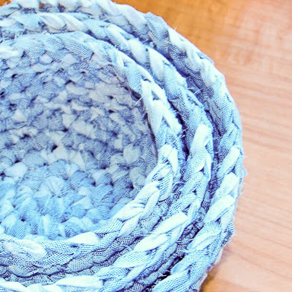Crochet Fabric Nesting Baskets Pattern - Petals to Picots