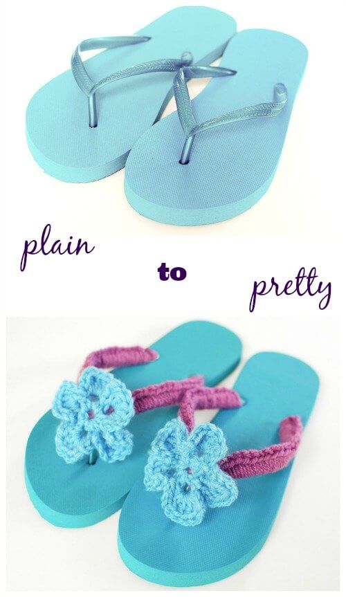 Crochet Flip Flops Pattern & Tutorial