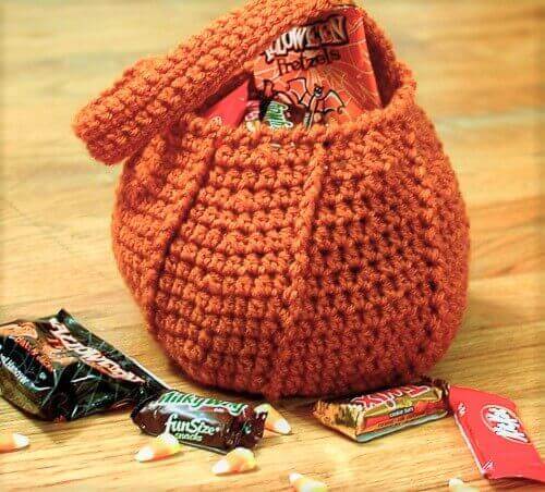 Pumpkin Trick or Treat Bag Crochet Pattern 