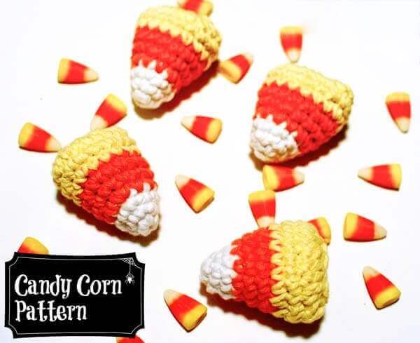 Free Candy Corn Crochet Pattern - This crochet candy corn is a delicious little pattern and completely sugar free! 