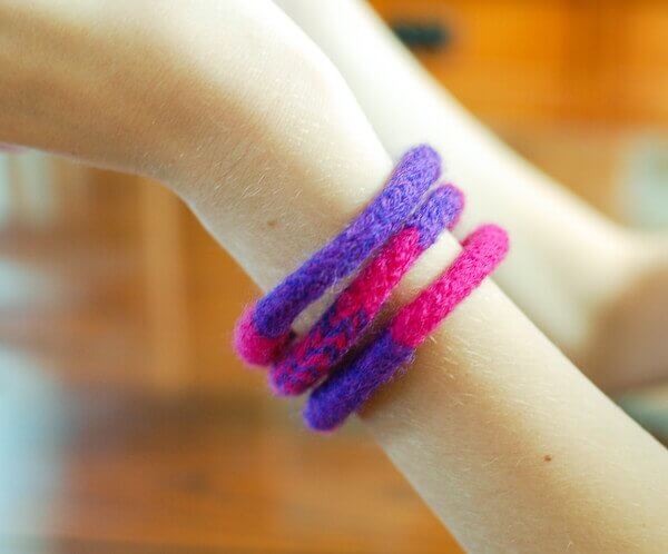 felted bracelets