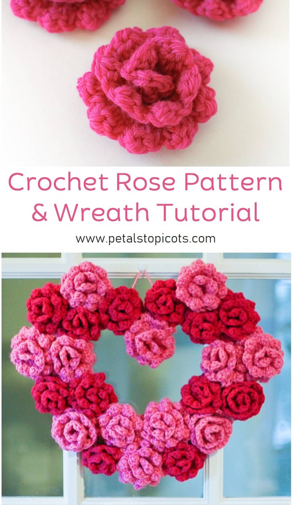 Crochet Rose Pattern: Learn How to Crochet a Rose Wreath!