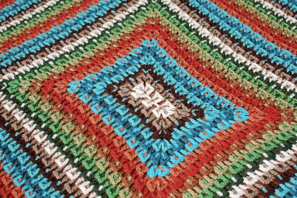 Crochet Kaleidoscope Afghan Pattern | www.petalstopicots.com