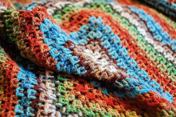 Crochet Kaleidoscope Afghan Pattern | www.petalstopicots.com