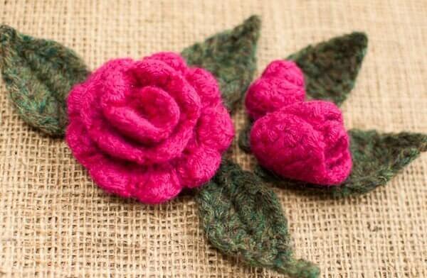 crochet rose pattern