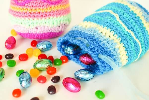 Easter Egg Crochet Treat Bags Pattern