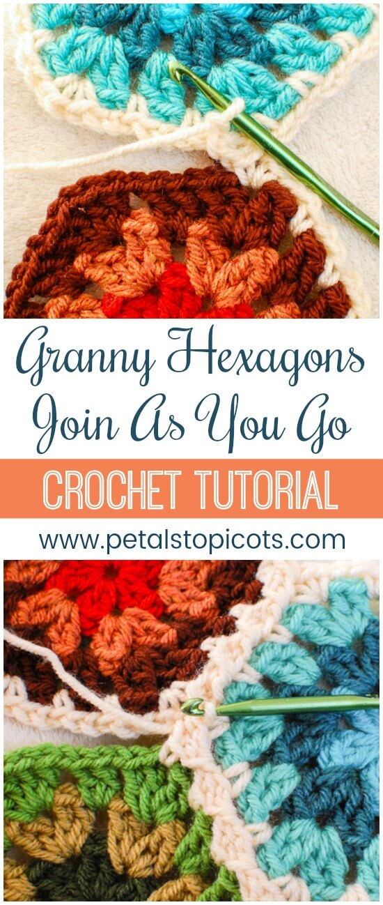 Joining Crochet Hexagons With the Crochet Join As You Go Method