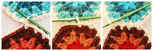 Join as you go crochet hexagons