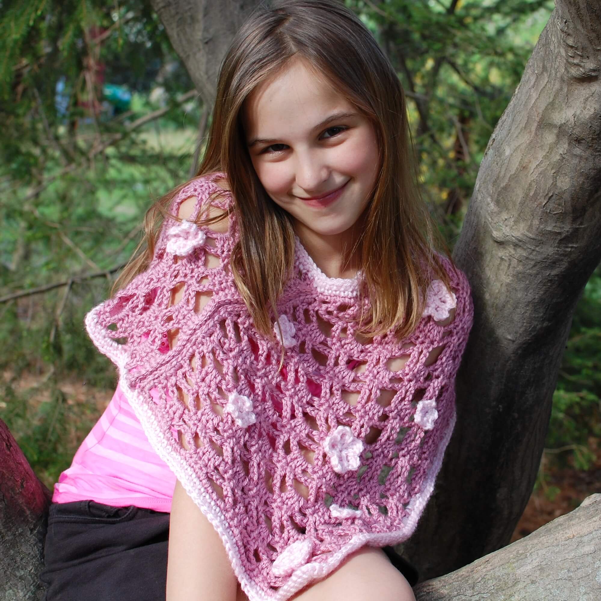 Crochet girls 2025 poncho