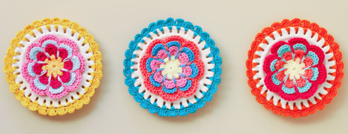 Crochet Edged Plates