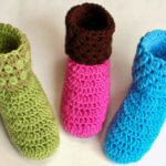 Ladies Booties Crochet Slippers