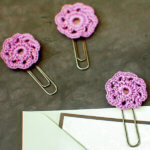 Crochet Flower Paper Clips Crochet Flower Paper Clips