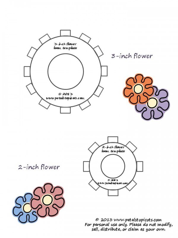 Flower Loom Templates