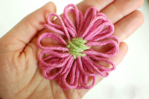 Finished Yarn Flower 