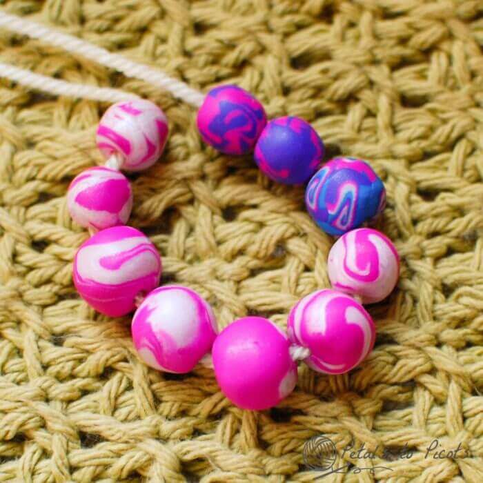 Colorful handmade polymer clay beads
