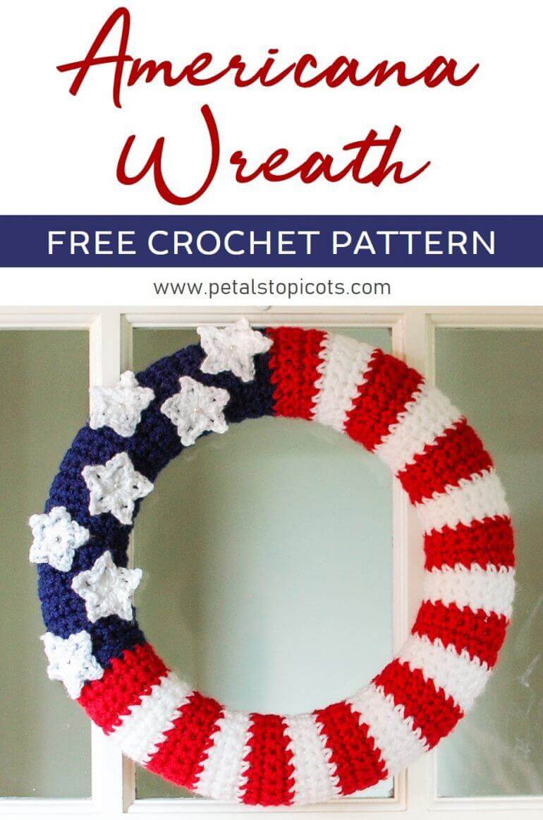 American Flag Wreath Crochet Pattern