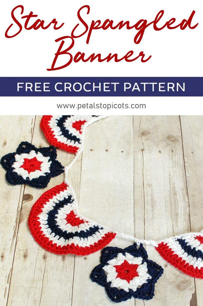 Star Spangled Banner Crochet Bunting Pattern