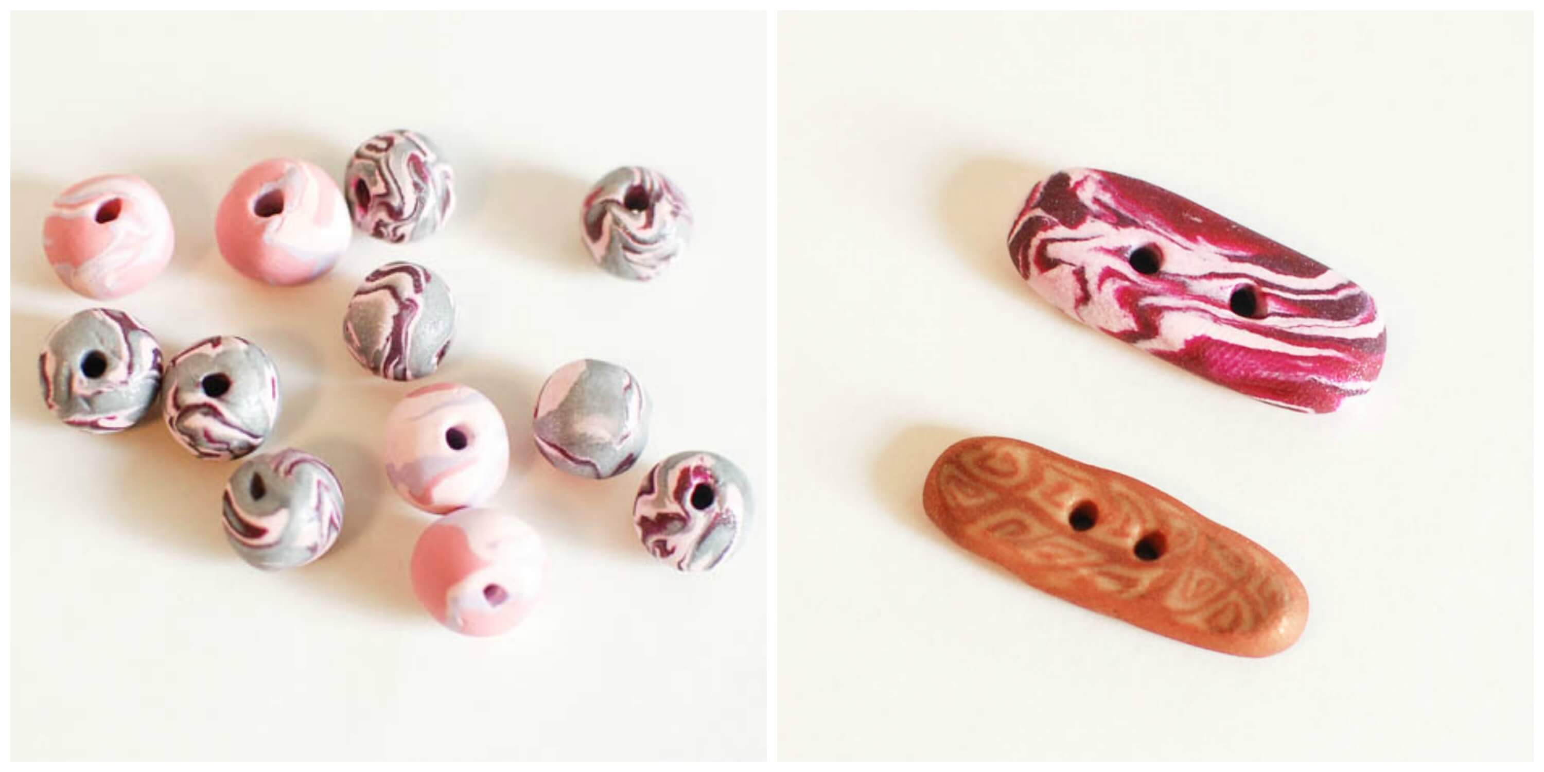 Polymer Clay Crochet Hook Handles and Buttons - Petals to Picots