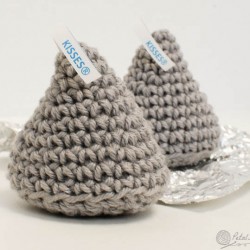 Crochet Kiss … Inspired by Hershey crochet kiss