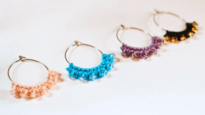 Finished beaded crochet wine glass charm