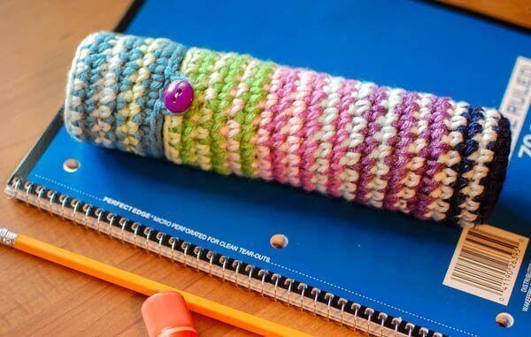 crochet pencil case