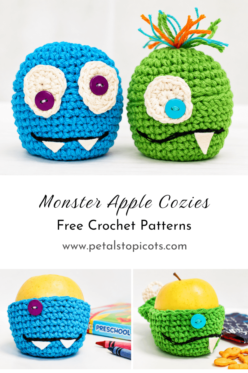Monster Apple Cozy Crochet Pattern – 2 Versions