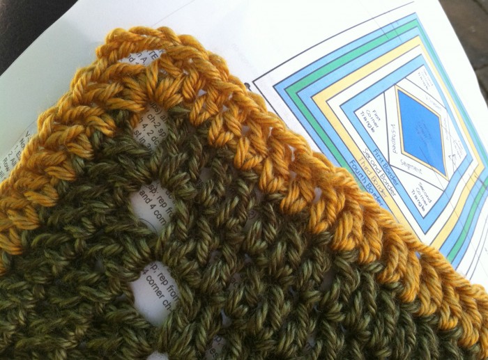 lion brand crochet along blanket CAL