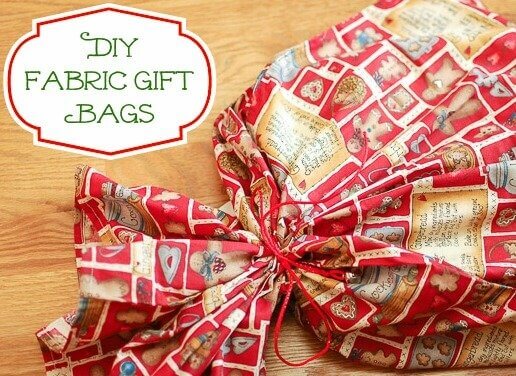 How to Make Fabric Gift Bags to Use Over & Over Again!