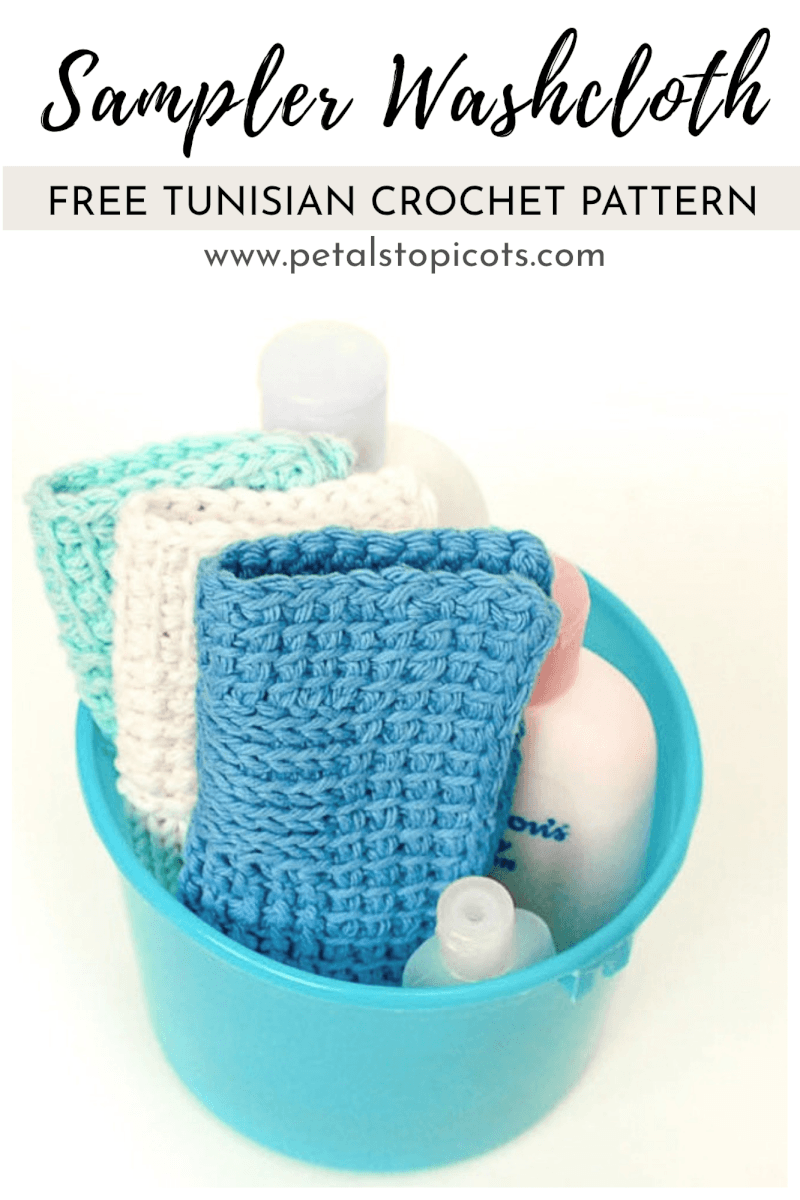 Sampler Washcloth Tunisian Crochet Pattern