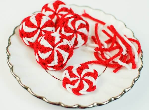 peppermint candies Christmas crochet pattern