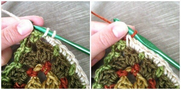 How to Seamlessly Change Colors in Crochet - Step 1 | www.petalstopicots.com
