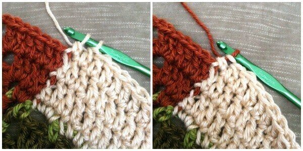 How to Seamlessly Change Colors in Crochet - Step 3 | www.petalstopicots.com