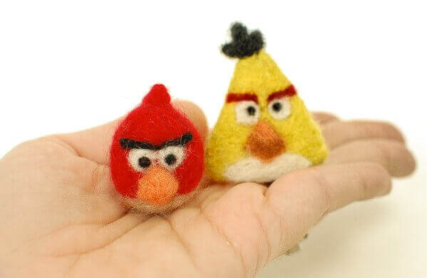 How to make needle felted angry birds