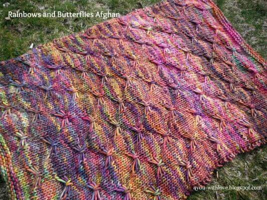 Rainbows and Butterflies Afghan