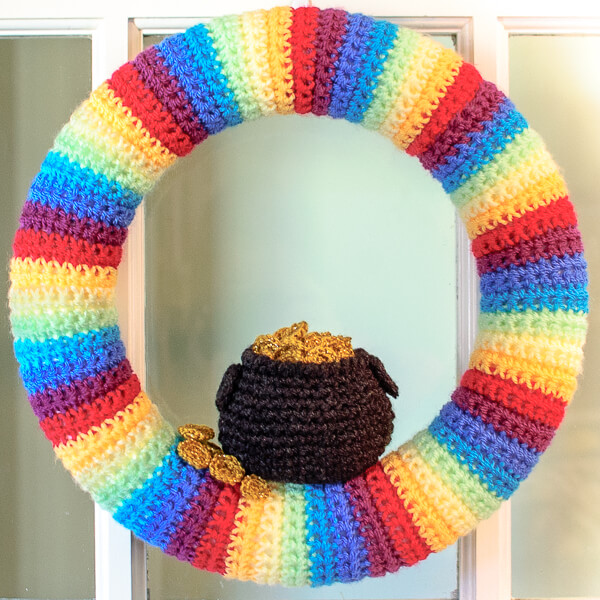 St. Patrick's Day Pot of Gold Wreath Crochet Pattern