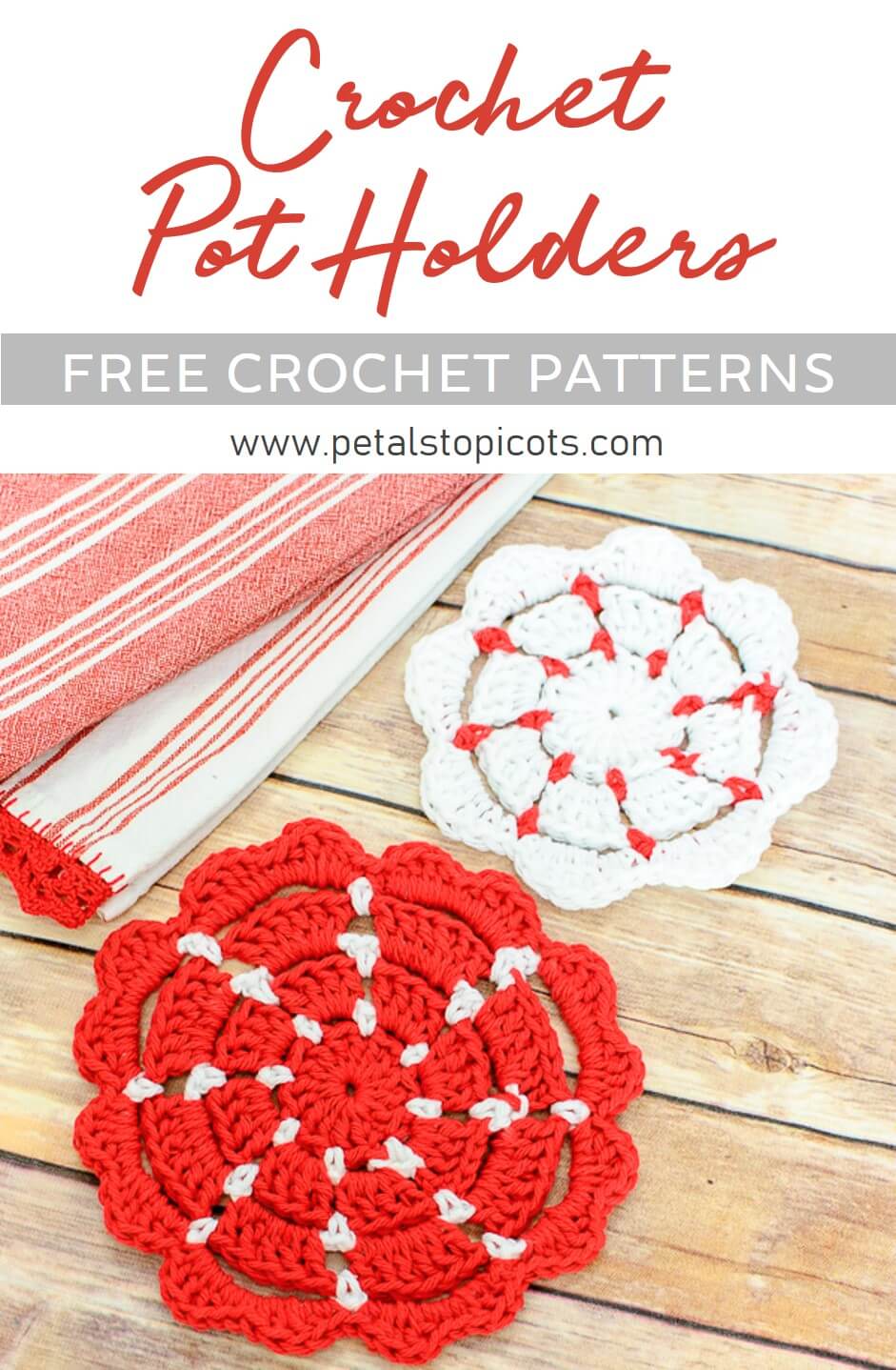 Crochet Pot Holders … 2 Free Crochet Potholder Patterns - Petals to Picots