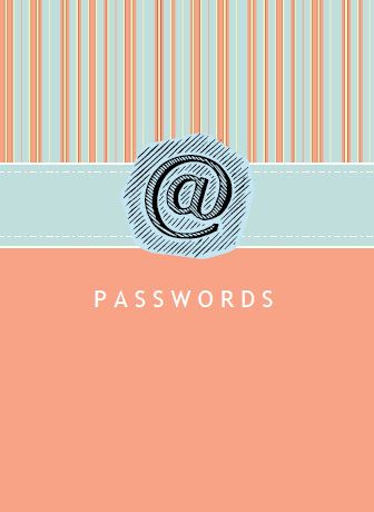 Password Organizer Printable