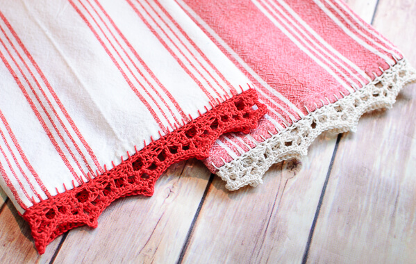 Crochet Edged Tea Towel Pattern