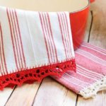 Crochet edged tea towel pattern Crochet edged tea towel pattern