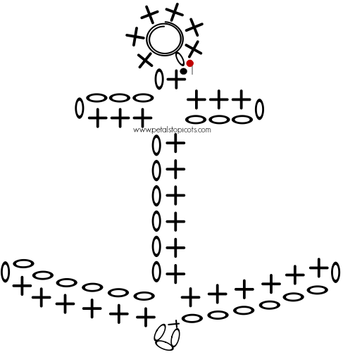 Anchor crochet stitch diagram