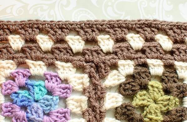 Granny Square Afghan Crochet Edging Pattern