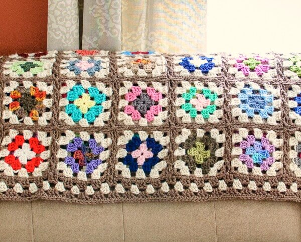 Free Crochet Granny Square Blanket Pattern